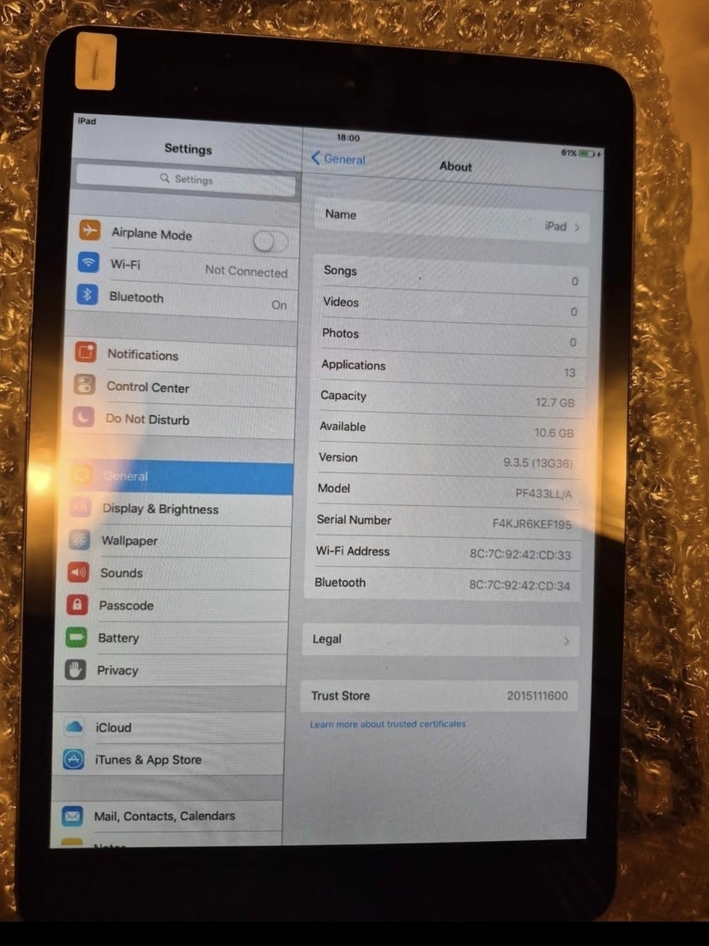 Apple iPad Mini 16gb 1st Gen